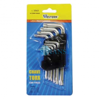 Chave Torx Furo 9 Peas